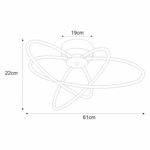 Lampa sufitowa K-8073 z serii LELO 3