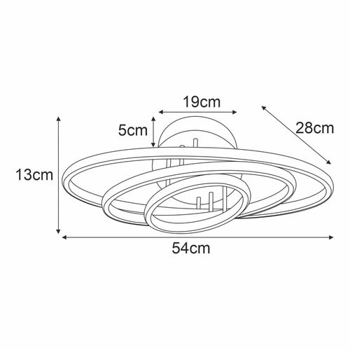 Lampa sufitowa K-8104 z serii CORINA 8