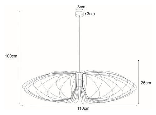 Lampa wisząca K-3408 BIAŁY z serii TIZI 3