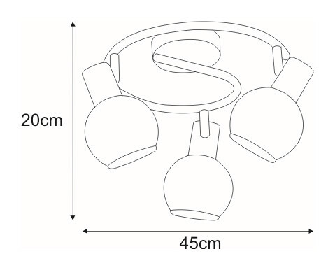 Lampa sufitowa K-8003-3G CHR z serii GALAXY I 3