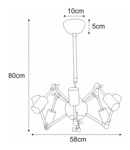 Lampa sufitowa K-8040-8 z serii ZARA 8