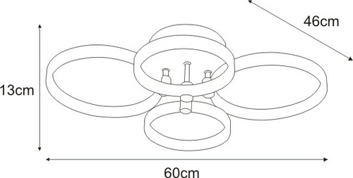 Lampa sufitowa K-8069 z serii BESO 4