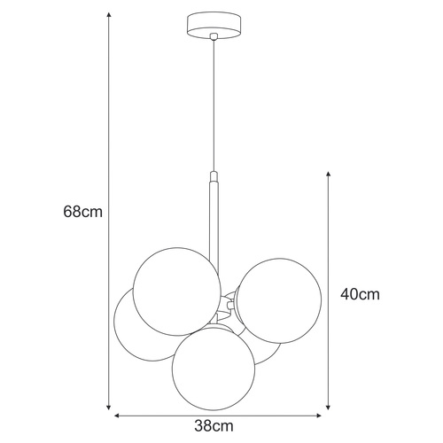 Lampa wisząca K-5362 z serii INEZ 6