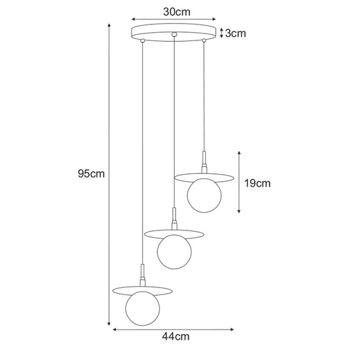 Lampa wisząca K-5375 z serii SANTE 3