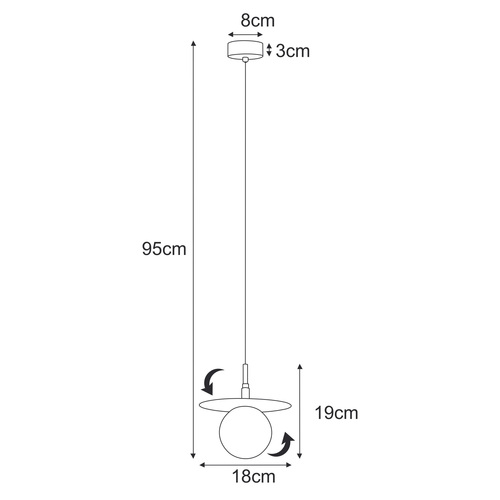 Lampa wisząca K-5380 z serii FERMI 3