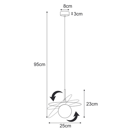 Lampa wisząca K-5381 z serii FERMI 3