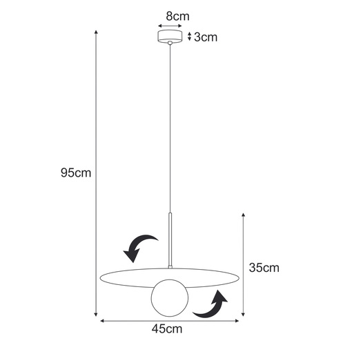 Lampa wisząca K-5382 z serii FERMI 3