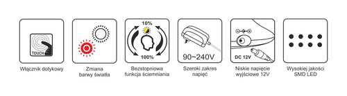 Lampka biurkowa LED K-BL1528 CZARNY z serii LOLEK 4