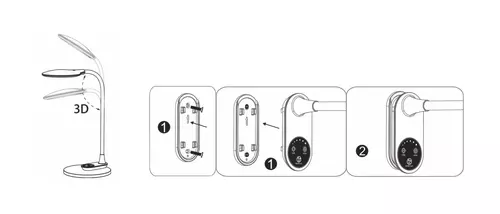 Lampka biurkowa LED K-BL1153 CZARNY z serii GAJA 5
