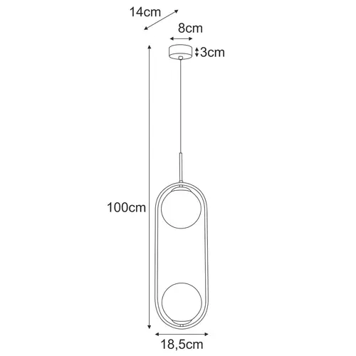 Lampa wisząca K-5392 z serii RITUS 6