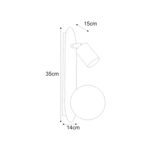 Lampa sufitowa / kinkiet K-5482 z serii ARIES 2