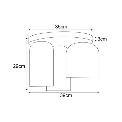 Lampa sufitowa K-5625 z serii CAPRI 2