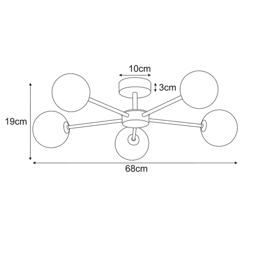 Lampa sufitowa K-5711 z serii CASOLI 2