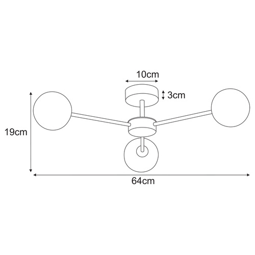 Lampa sufitowa K-5716 z serii GRETA 2