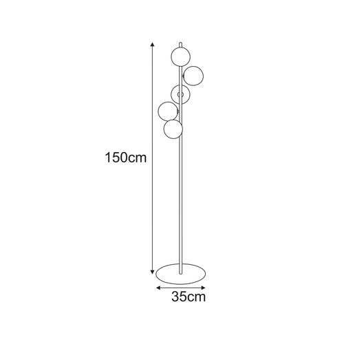 Lampa podłogowa K-5698 z serii SATURNO 2