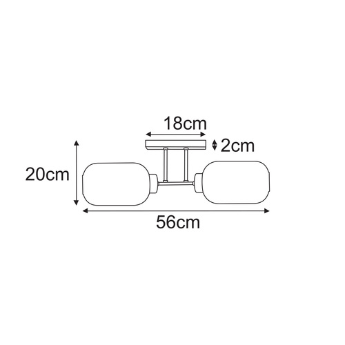Lampa sufitowa K-5753 z serii SILVA 2