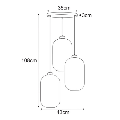 Lampa wisząca K-5736 z serii VILAR 2
