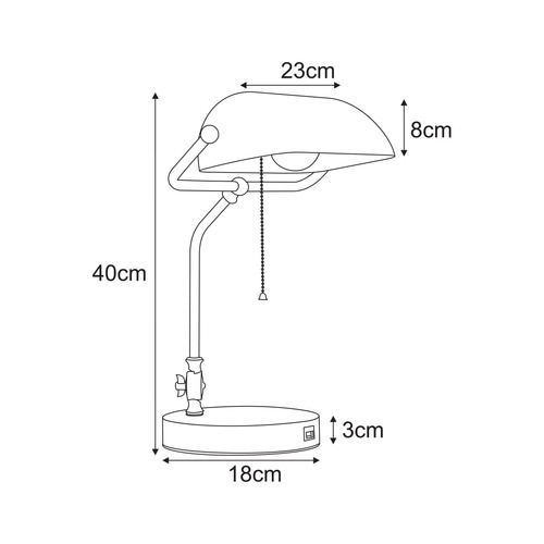 Lampka bankierska K-MT-208 z serii BANK 2