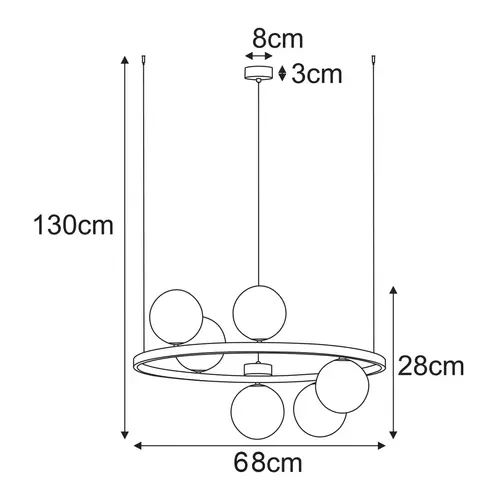 Lampa wisząca K-5700 z serii TESORO 2