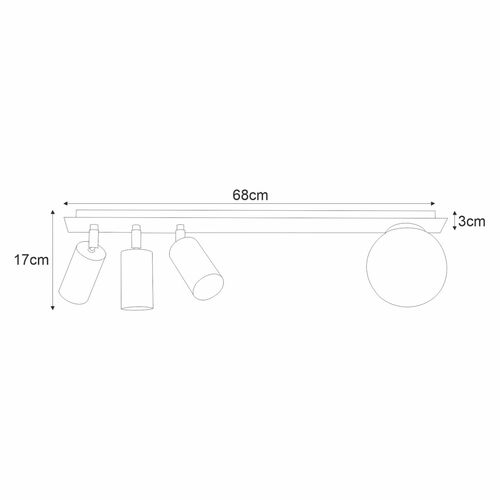Lampa sufitowa K-4136 z serii ALBIO 8