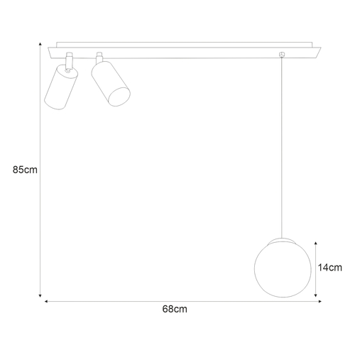 Lampa sufitowa K-4137 z serii ALBIO 2