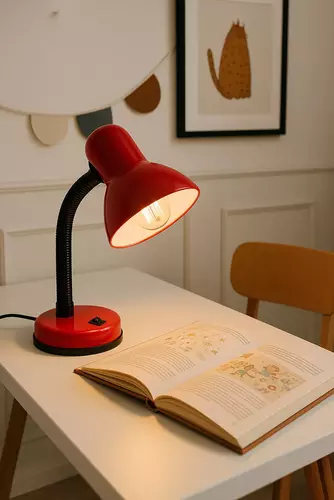 Lampka biurkowa K-MT-203 CZERWONY z serii CARIBA 4