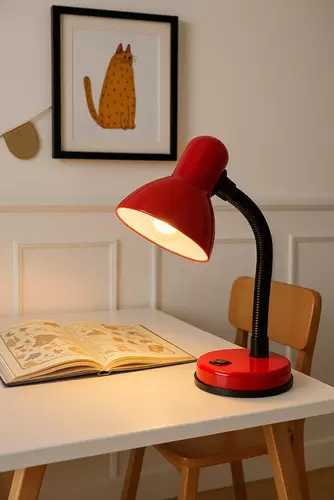 Lampka biurkowa K-MT-203 CZERWONY z serii CARIBA 6