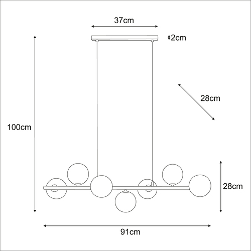 Lampa wisząca K-5852 z serii FILO 2