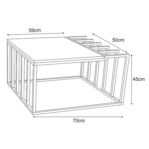 Kwadratowy stolik dekoracyjny KS-27 z serii KAJA HOME 9