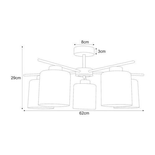 Lampa wisząca K-5522 z serii AURELIA 5