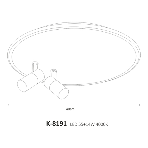 Plafon K-8191 z serii LOGAN 9