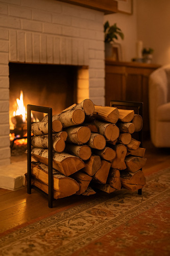 Niski stojak na drewno KS-14 WOOD S - KAJA HOME 3