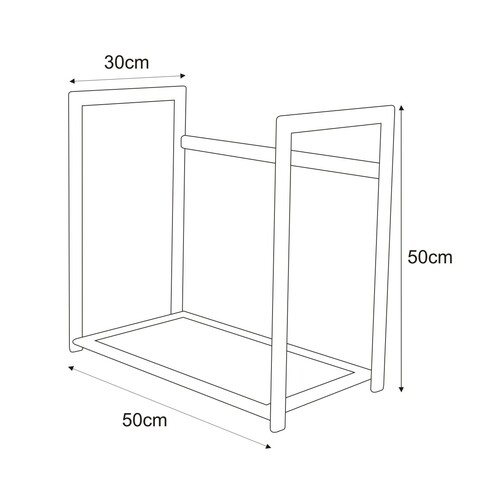 Niski stojak na drewno KS-14 WOOD S - KAJA HOME 7