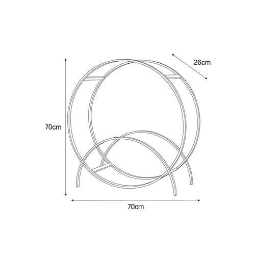 Stojak na drewno KS-21 STOJAK WOOD RING M z serii KAJA HOME 7