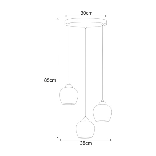 Lampa wisząca K-5601 z serii ABRO 6