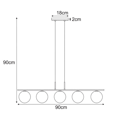 Lampa wisząca K-5683 z serii AURA 8