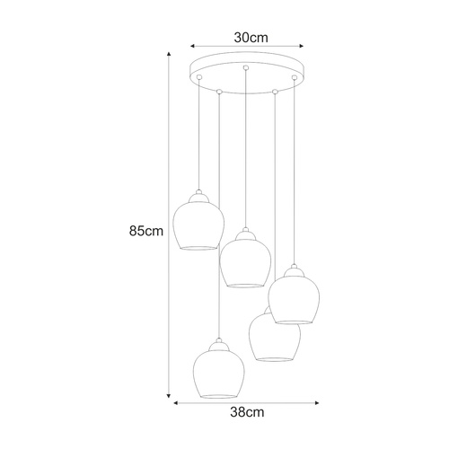 Lampa wisząca K-5612 z serii NIRA 7