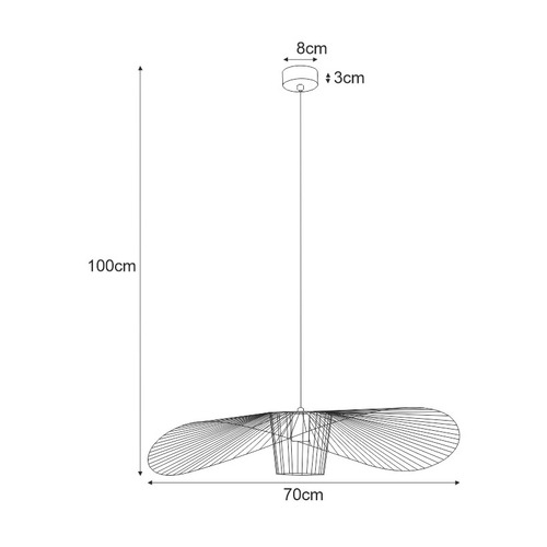 Lampa wisząca KP-21 MINI BEŻ z serii KAPELUSZ 6
