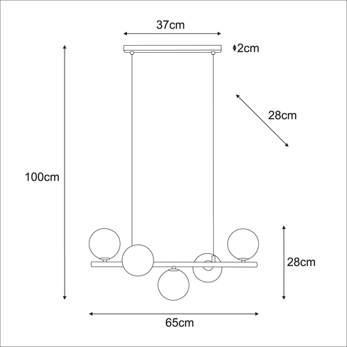 Lampa wisząca K-5841 z serii ARDI 10