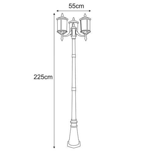 Lampa ogrodowa stojąca K-8213 z serii DETROIT 9
