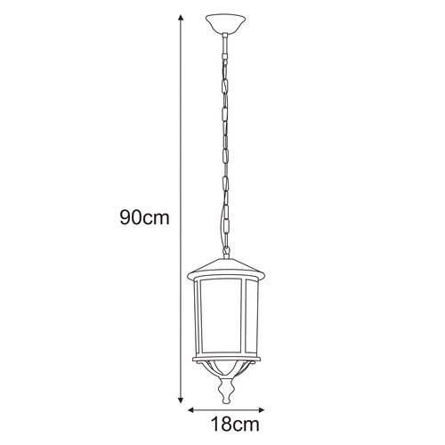 Lampa ogrodowa wisząca K-8221 z serii MIAMI 10