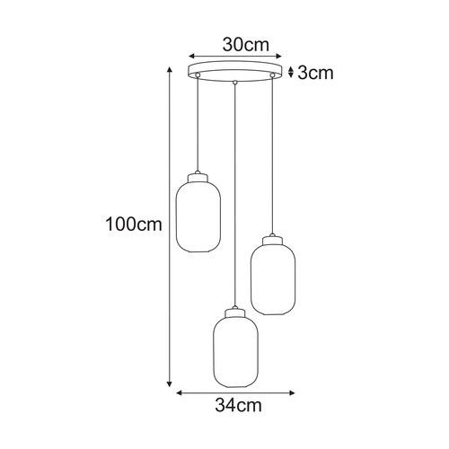 Lampa wisząca K-5735 z serii VILAR 6
