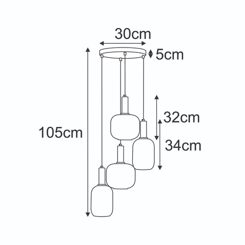 Lampa wisząca K-5872 z serii FABIO 9