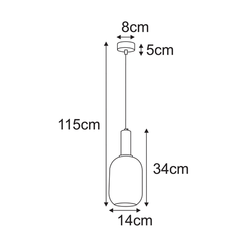 Lampa wisząca K-5880 z serii FIORE 8