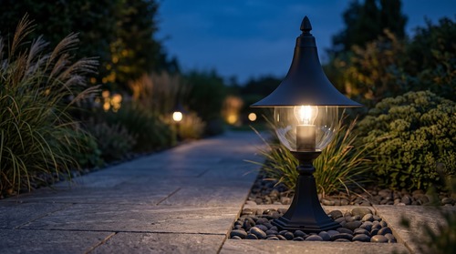 Lampa ogrodowa stojąca K-8133 CZARNY z serii BOSTON 2