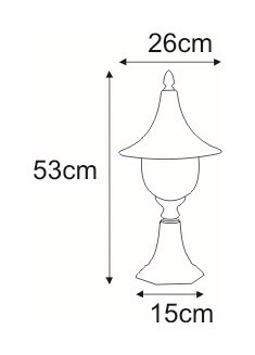 Lampa ogrodowa stojąca K-8133 CZARNY z serii BOSTON 8