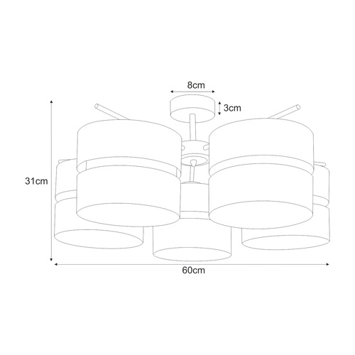 Lampa wisząca K-5503 z serii MALAVI 6
