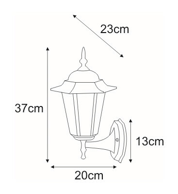 Kinkiet K-5009A UP CZARNY z serii STANDARD 8