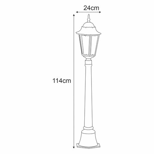 Lampa ogrodowa stojąca K-6006A CZARNY z serii LOZANA 6