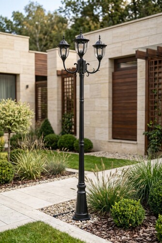 Lampa ogrodowa stojąca K-7007A2/3N CZARNY z serii VASCO 3